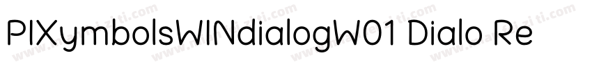 PIXymbolsWINdialogW01 Dialo Regular字体转换